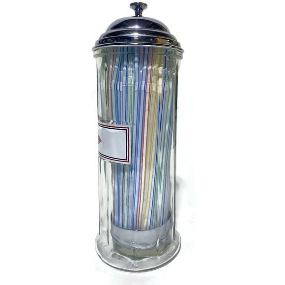 Coca Cola Soda Shop Straw Dispenser Glass Made in America 11" Tall NEW - Picture 6 of 7